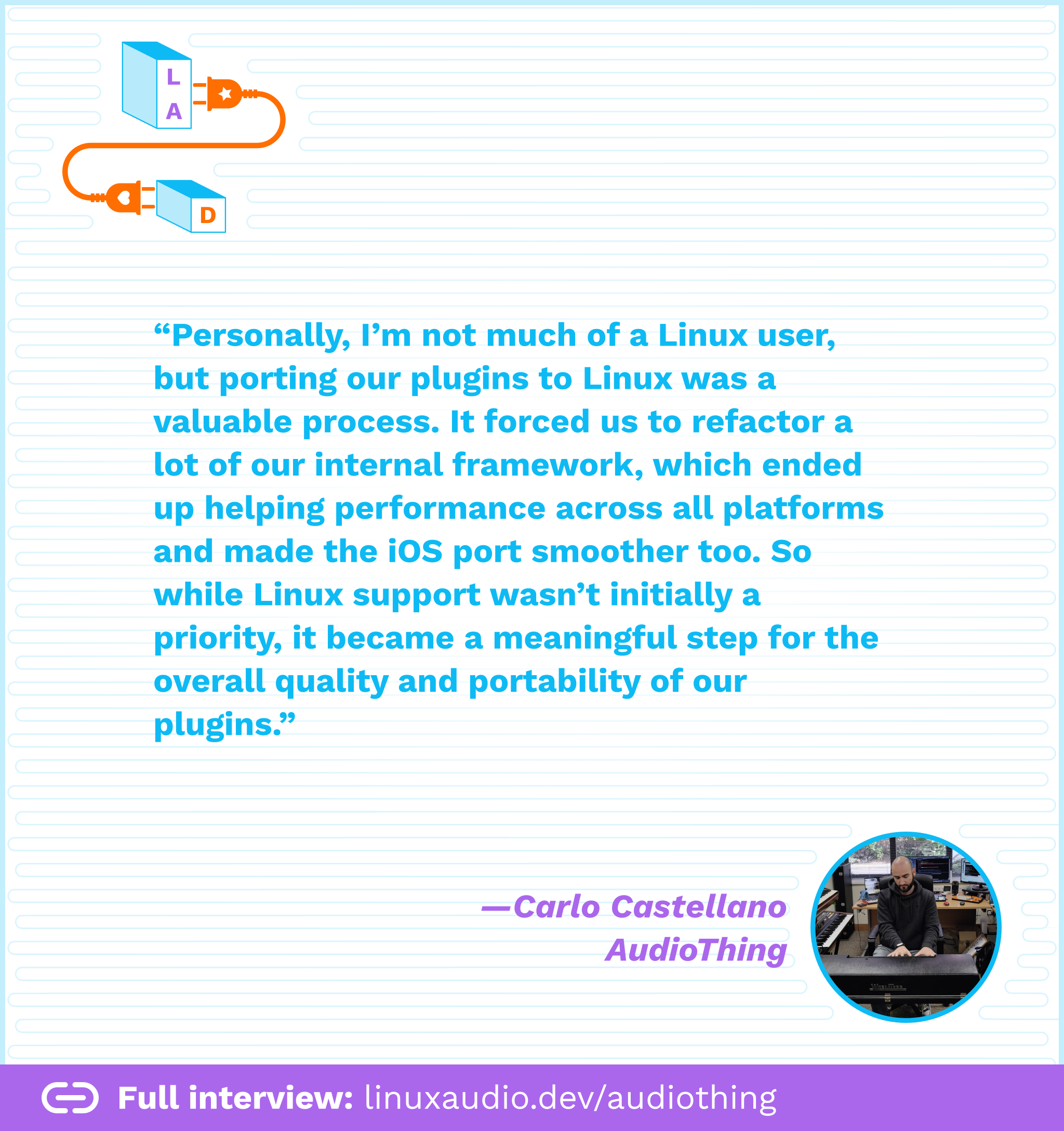 Quote from Carlo Castellano about Linux Audio Development