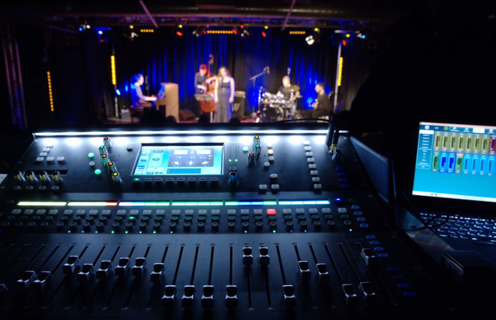 Remote control for Allen & Heath mixing console running in Wine on Ubuntu 24.04 during a live performance